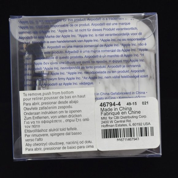 Claires Marble Silicone Wireless Earbud Case Cover Compatible with Airpod - Picture 3 of 3